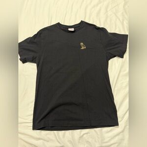 PLAYBOY X OVO Black Tee with Gold Emblem